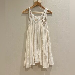 Free People Flowy White Short Dress